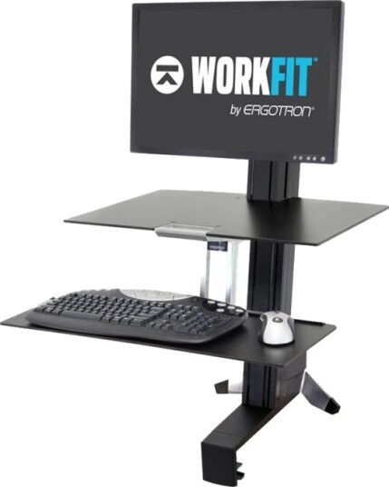 Ergotron Workfit-S Single Hd Workstation - Stående Skrivebordomformer - Rektangulær - Aluminium, Kvalitetsplast, Pulverbelagt Stål - Svart