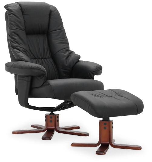 Scandinavian Choice Comfy Lenestol med Snurr Lær/PVC Svart Scandinavian Choice Comfy Lenestol med Snurr Lær/PVC Svart
