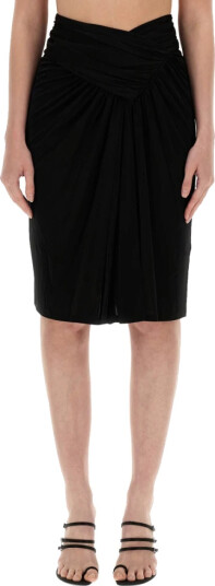 Saint Laurent Dame Skjørt Svart L, Saint Laurent Dame Skjørt Svart L,