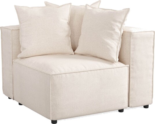 Cubo 1 seters Høyremodul i Stoff 108 cm bred Beige