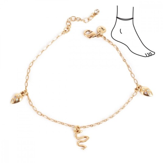 A&C Oslo Ankellenke med charms mysterious gull