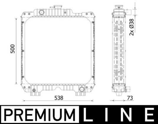 MAHLE CR 2292 000P Radiator, motorkjøling