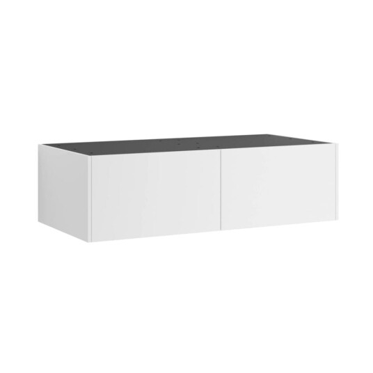 Vikingbad Fay Slett Modul Dobbel Overskap Hvit Matt / 125cm