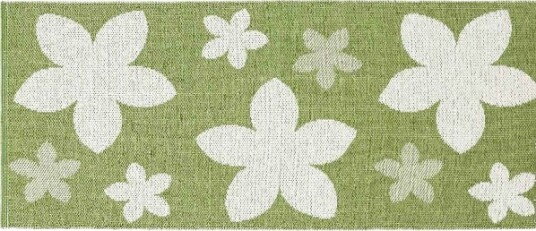 Plastmatter Horredsmattan Flower grønn Størrelse: 70 x 300 cm