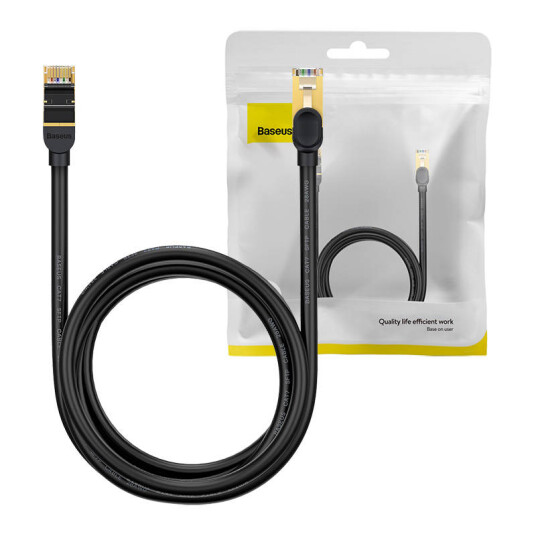 Ethernet RJ45 10Gbps 2m network cable (black)