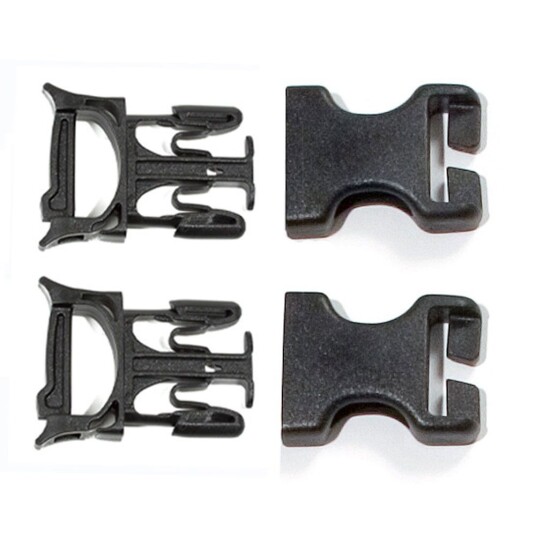 ORTLIEB Repair Kit Stealth Utskiftbar Side-Release (25mm) Spenne 2 stk. - Svart
