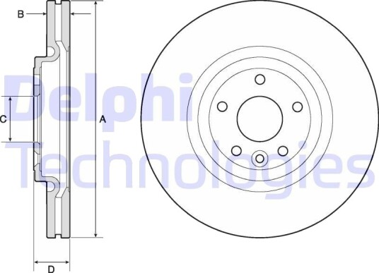 DELPHI BG9166C Bremseskive