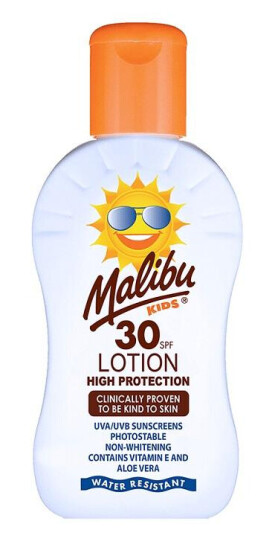 Malibu Kids Solkrem SPF30 100 ml Vannbestandig Lotion Malibu Kids Solkrem SPF30 100 ml Vannbestandig Lotion