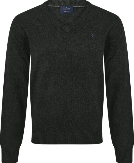 Hackett London Lambswool V Neck - HUNTER GREEN - L