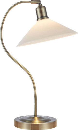 Markslöjd - Vela bordlampe 49 cm antique messing/hvit Markslöjd - Vela bordlampe 49 cm antique messing/hvit