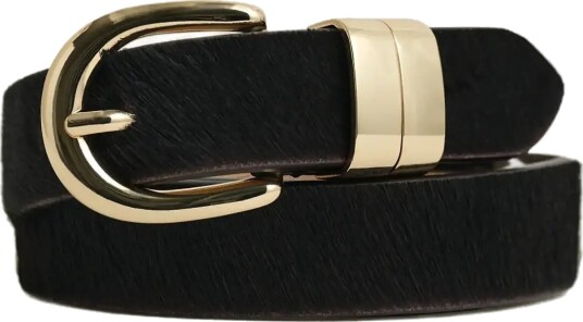 Gant Pony Hair Chunky Keeper Belt Brown 90