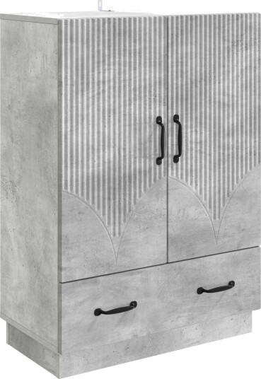 Serviesskap Betonggrå 66 x 34,5 x 92 cm Konstruert tre Serviesskap Betonggrå 66 x 34,5 x 92 cm Konstruert tre