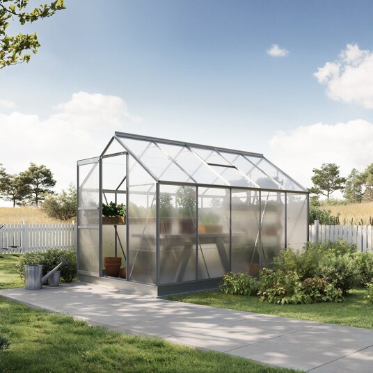 Drivhus Bruka Aluminium Kanalplast, Nei, 6,1 M²