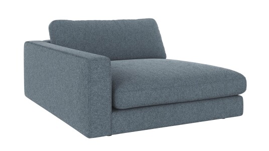 Rowico Home Duncan 1,5 seters sjeselong V Middels blå Bobby 15 129 x 150 x 78 cm Blå