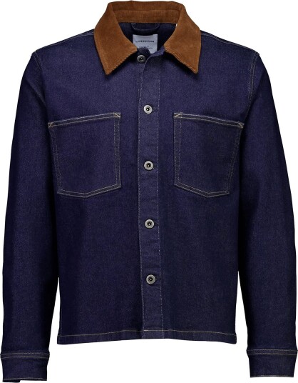 Lindbergh Corduroy Collar Overshirt INDIGO BLUE XL