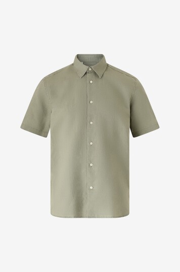 Selected Men Linskjorte slhRegclay Linenblend SS Grå Selected Men Linskjorte slhRegclay Linenblend SS Grå