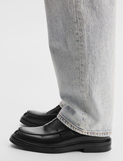 Selected Slmblake Leather Penny Loafer Black 44