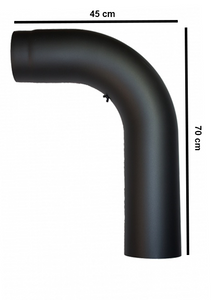 Ø150mm Peisrør  D45cm x H70cm buet m/luke