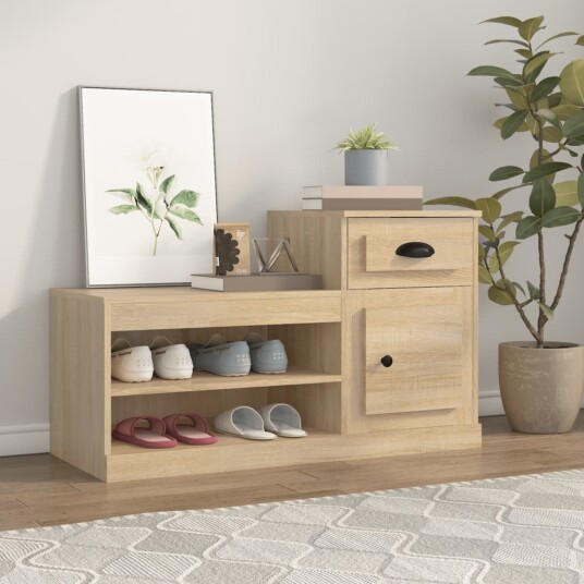 vidaXL Skoskap sonoma eik 100x42x60 cm konstruert tre vidaXL Skoskap sonoma eik 100x42x60 cm konstruert tre