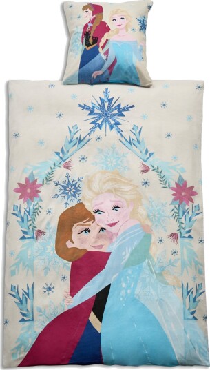 Licens Frost sengetøy 100% sengetøy av flanell Barnesengetøy 140x200 cm Anna og Elsa