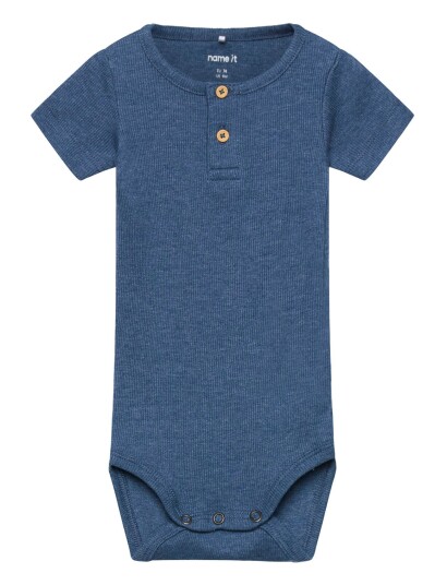 Name It Nbmkab SS Body Rib Kortermet Barn Blå 62