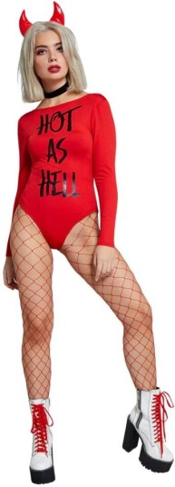 Smiffys Devil Hot as Hell Kostyme Dame