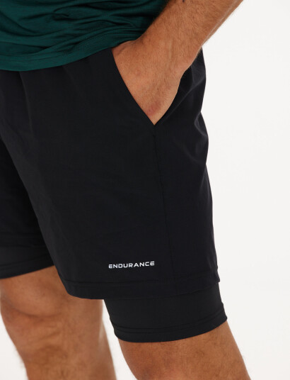 Endurance Gatun M 2-In-1 Shorts - Black - M Endurance Gatun M 2-In-1 Shorts - Black - M