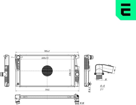 ERA 673201 Radiator, motorkjøling