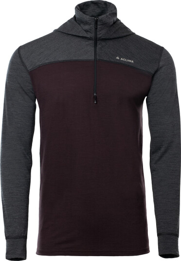 Aclima Men's LightWool 180 Hoodie Chocolate Plum/Marengo XL, Chocolate Plum / Marengo Aclima Men's LightWool 180 Hoodie Chocolate Plum/Marengo XL, Chocolate Plum / Marengo