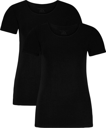 Bamboo Basics Pyjamastopp B.b T shirt R neck 2 pakning Svart Bamboo Basics Pyjamastopp B.b T shirt R neck 2 pakning Svart
