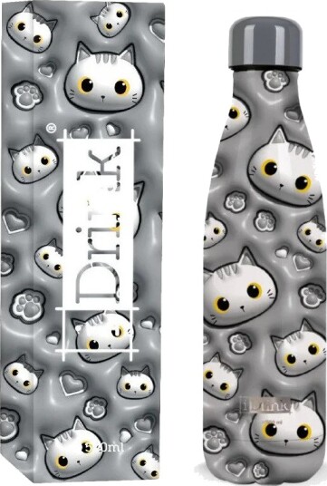 iTotal I-Drink drikkeflaske - 500 ml - Hvit katt