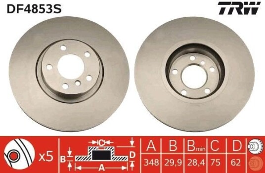 Bremseskive TRW DF4853S