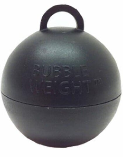 Bubble Weight Svart Ballongvekt med Festering