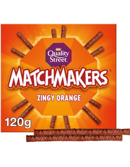 Quality Street Matchmakers Zingy Orange   Sjokoladestenger med Appelsinsmak 120 gram