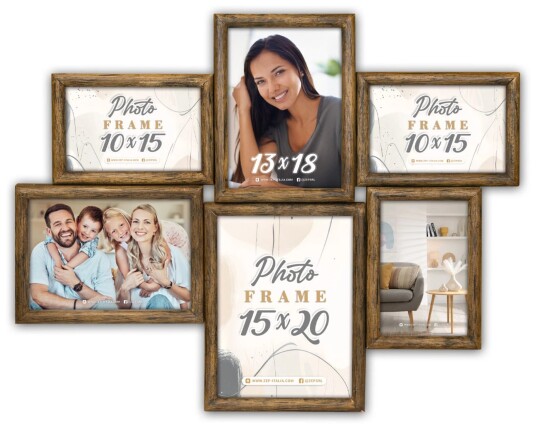 ZEP Amiens Billedramme 1x15x20 cm 3x10x15 cm 2x13x18 cm Tre