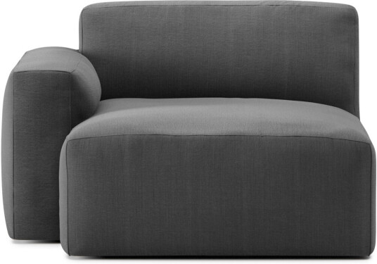 No Ga - Brick Left Chaise Lounge Shadow Dark Grey Sofaer Grå Ned/metall/tre/tekstilmateriale