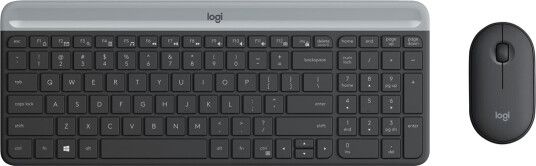 Logitech MK470 Slim Trådløst Tastatur og Mus Sett Nordisk Grafitt