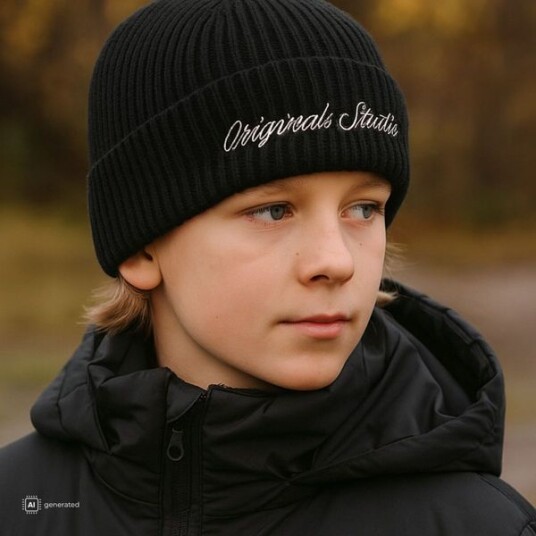 Jack & Jones Junior Black Jacnorrebro Beanie Jnr S-M