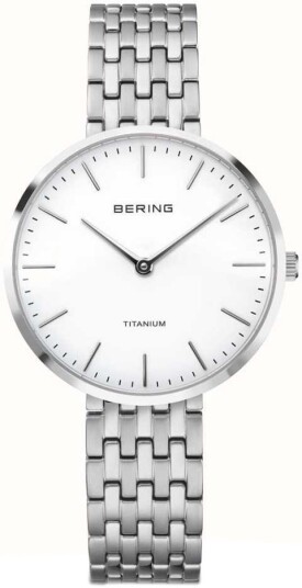 Bering Dameklokke 19334 004 Titanium Hvit/Titan Ø34 mm