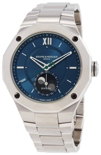 Baume & Mercier Herreklokke M0A10682 Riviera Blå/Stål Ø43 mm Baume & Mercier Herreklokke M0A10682 Riviera Blå/Stål Ø43 mm