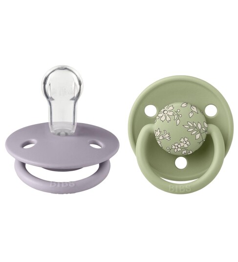 Bibs X Liberty De Lux Smokker 2 pack Onesize Rund Capel/ OneSize Smokk Grønn Lilla