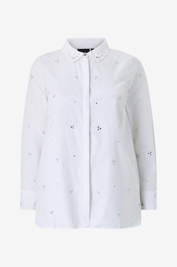 Zizzi   Skjorte mJenna L/S Shirt   Hvit