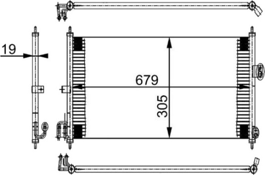 Kondensator, klimaanlegg MAHLE AC 252 000S