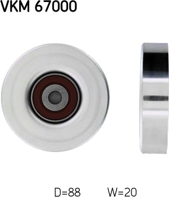 Løpehjul, vifterem SKF VKM 67000