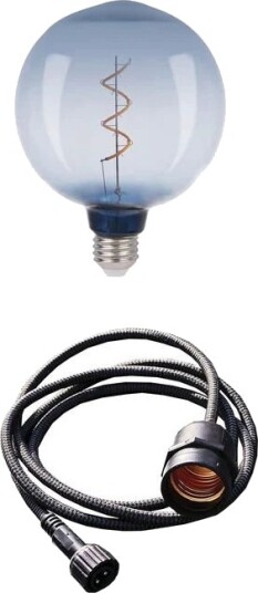 LightsOn Penny Pendellampa Gravity + DecoBulb XL Smoke