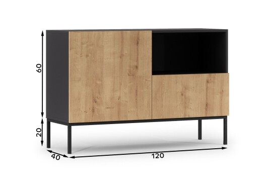 Anjal Kommode 120 cm Eik