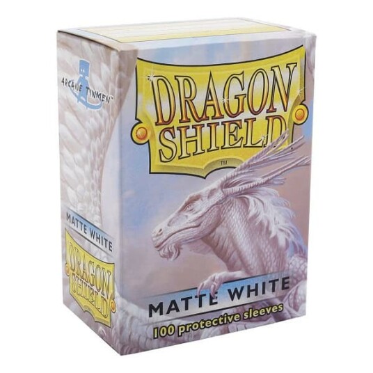 Arcane Tinmen Vi har Dragon Shield Sleeves Matte White 100 Sleeves på lager i Norge! Rask levering med frakt fra kr 79 . Vi gjør livet lettere for moderne samlere!