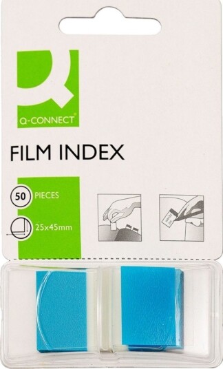 Q Connect Q Connect Indekseringsfaner Pp 25,4X43,7 Mm 50 Kort Blå