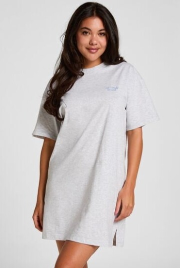 Hunkemöller Nightie Boxy R Neck Comfy Grey XL/XXL