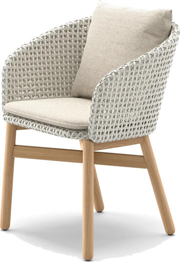 Dedon Mbrace armlenstol med teak AW6 teak 0205 sea salt 0140